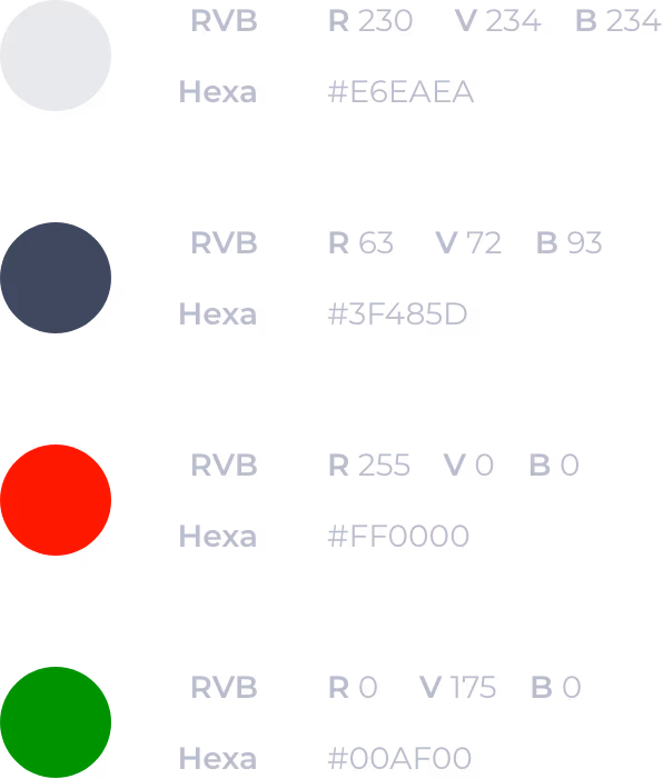 Déclinaisons et usages de la palette sombre du design system Apec