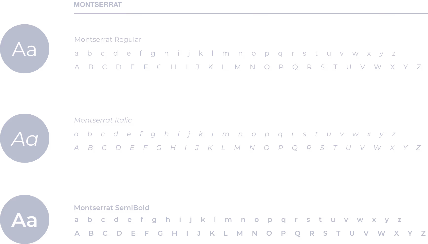 Échelle typographique Montserrat du design system Apec, corps et graisses